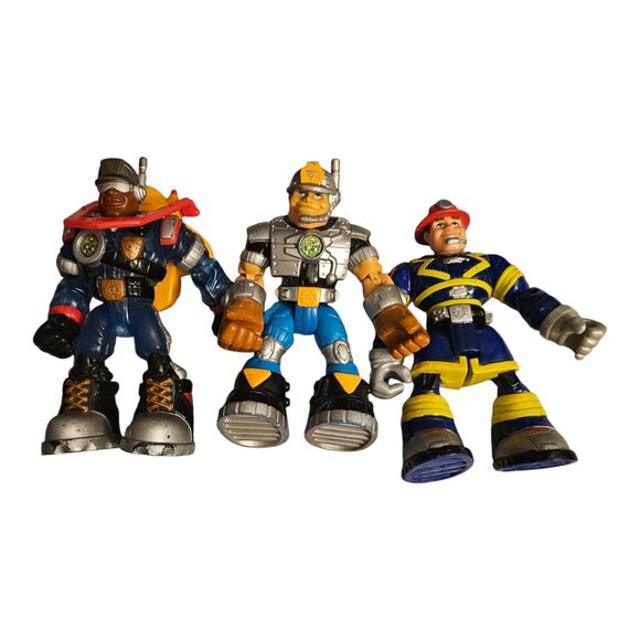 Vintage Rescue Heroes Mattel Fisher Price Lot Of 3 Late 90s- Early 2000s - Picture 1 of 2